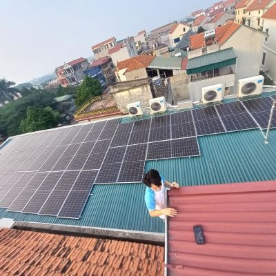 Lắp đặt điện năng lượng mặt trời 30kw tại siêu thị Đông Anh - Hà Nội