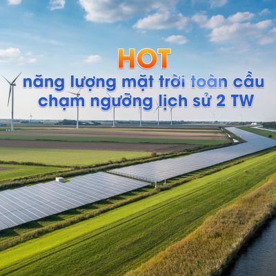 Công suất năng lượng mặt trời toàn cầu chạm ngưỡng lịch sử đạt 2 TW