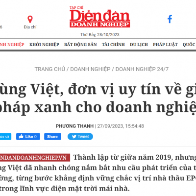 Hùng Việt, đơn vị uy tín về giải pháp xanh cho doanh nghiệp