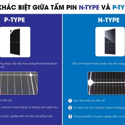 Sự khác biệt giữa tấm pin N-Type và P-Type