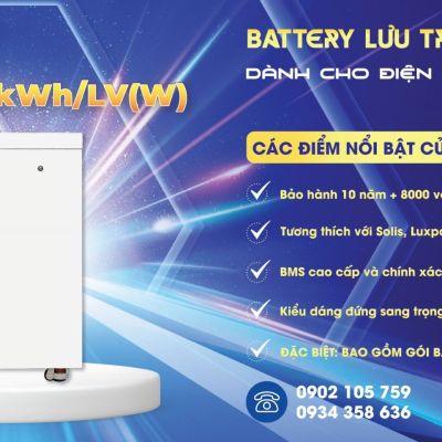 Dòng lithium battery 51.2V 280Ah lựa chọn hoàn hảo cho hệ lưu trữ