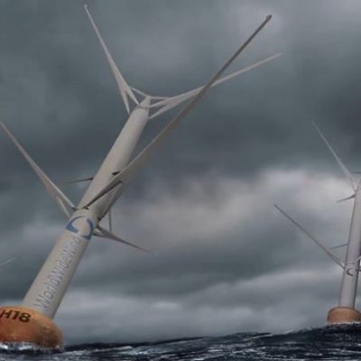 Turbine gió nổi cánh kép công suất 40 MW