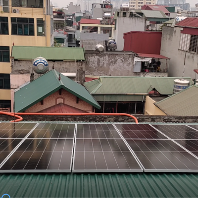 Lắp đặt điện năng lượng mặt trời 9.5kw tại Chợ Cổ Nhuế - Hà Nội