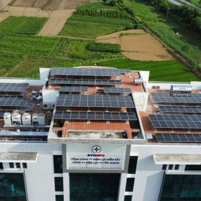 Lắp đặt điện năng lượng mặt trời 77,4Kwp dự án Điện Lực Tuyên Quang