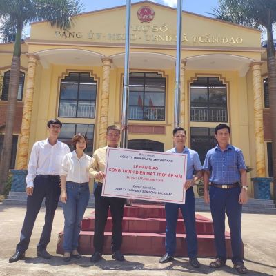 Lắp đặt điện mặt trời 8kw tại Uỷ ban xã Tuấn Đạo Bắc Giang