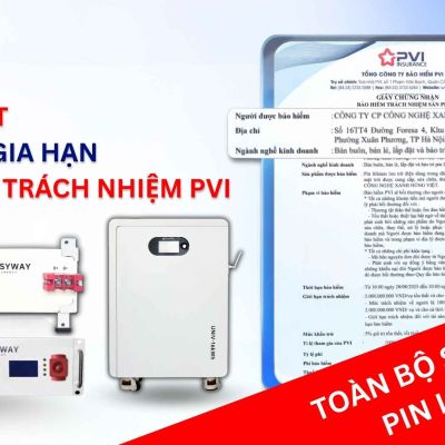 Hùng Việt tiếp tục gia hạn Bảo hiểm Trách nhiệm Sản phẩm PVI đối với bình lưu trữ lithium