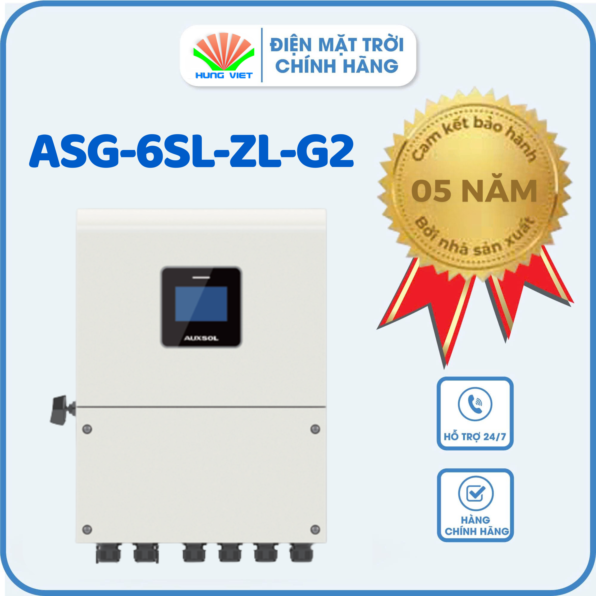 Inverter Hybrid Auxsol 6kW ASG-6SL-ZL-G2 - Inverter Hybrid 6KW 