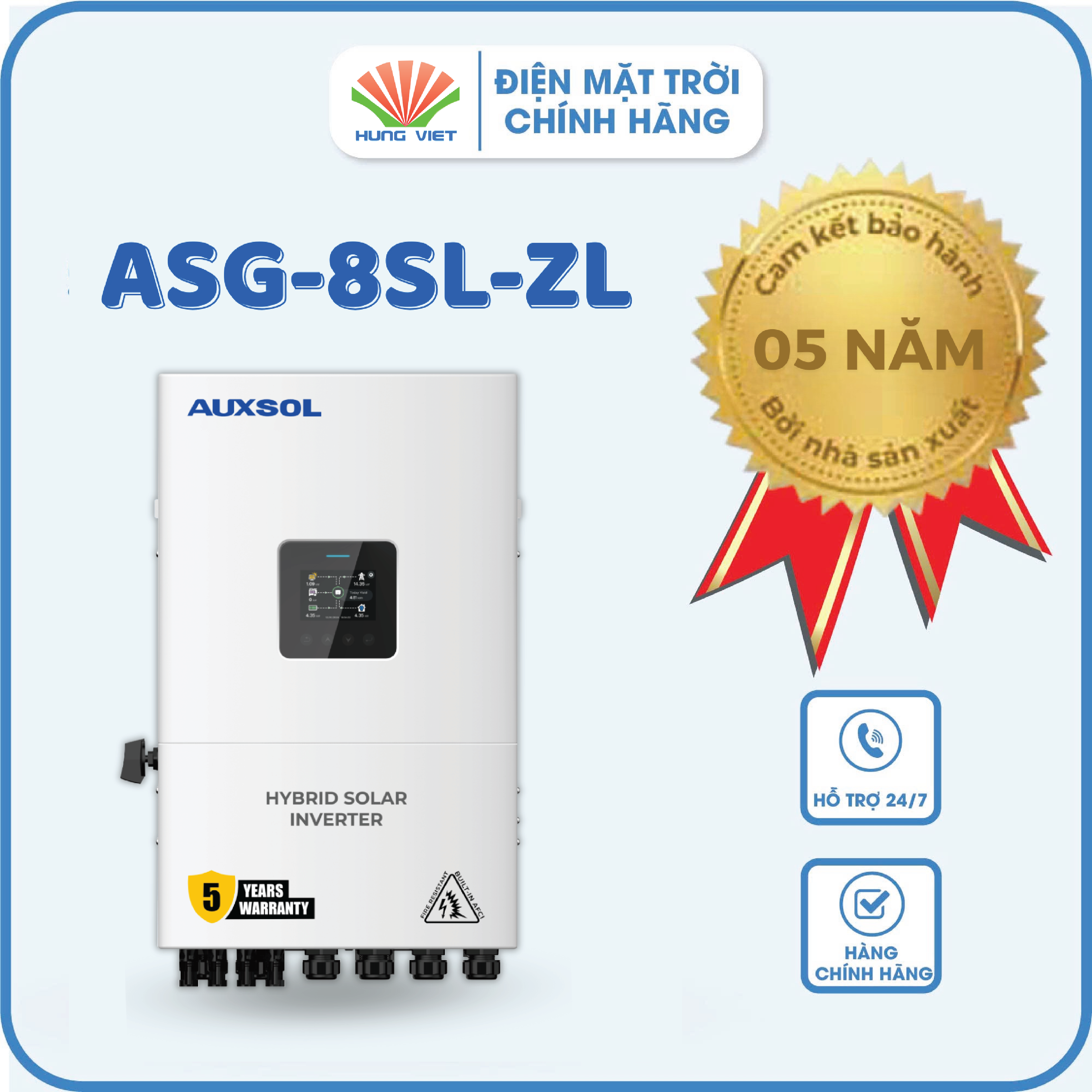  Inverter Hybrid Auxsol 8kW ASG-8SL-ZL - Inverter Hybrid 8KW