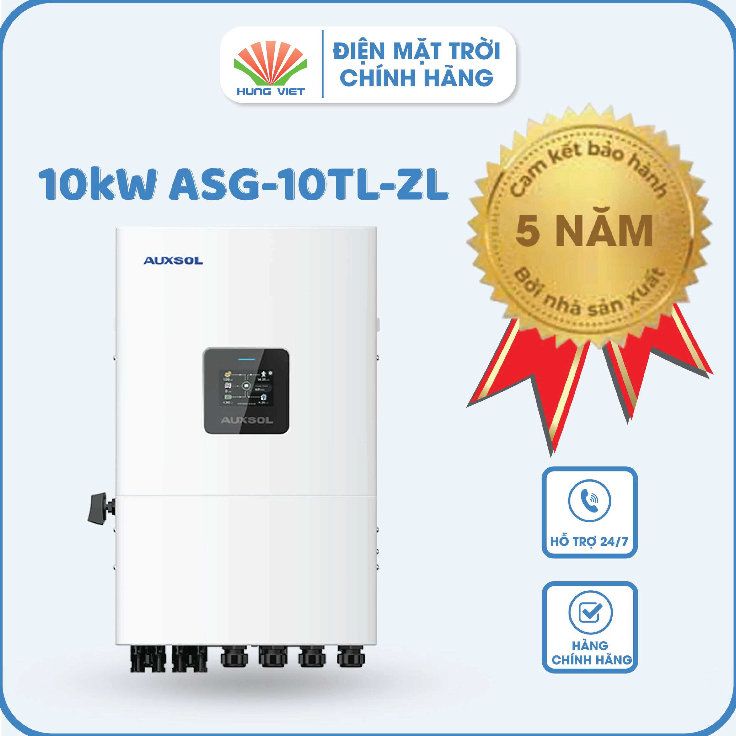  Inverter Hybrid Auxsol 10kW ASG-10TL-ZL - Inverter 10KW