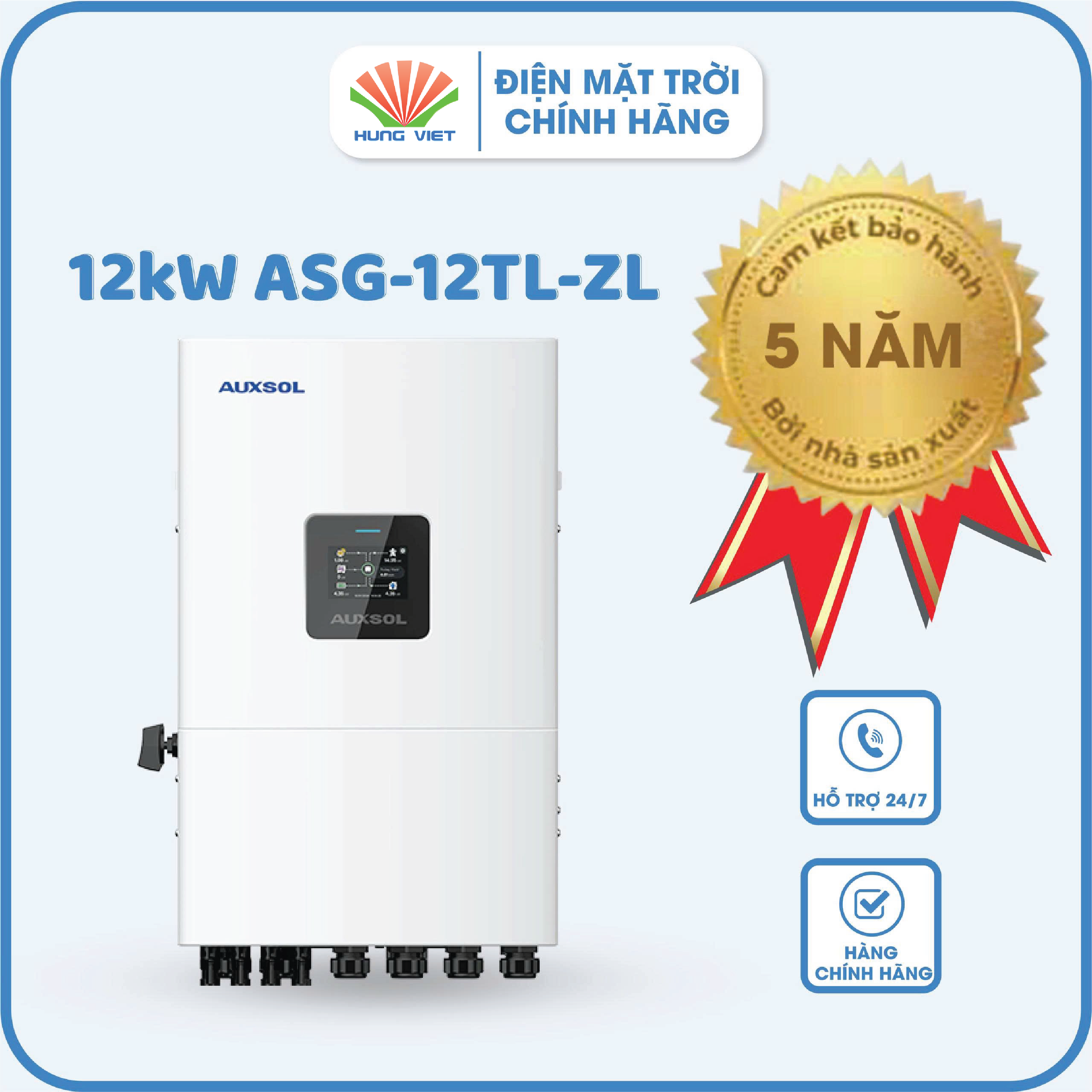  Inverter Hybrid Auxsol 12kW ASG-12TL-ZL - Inverter 12KW