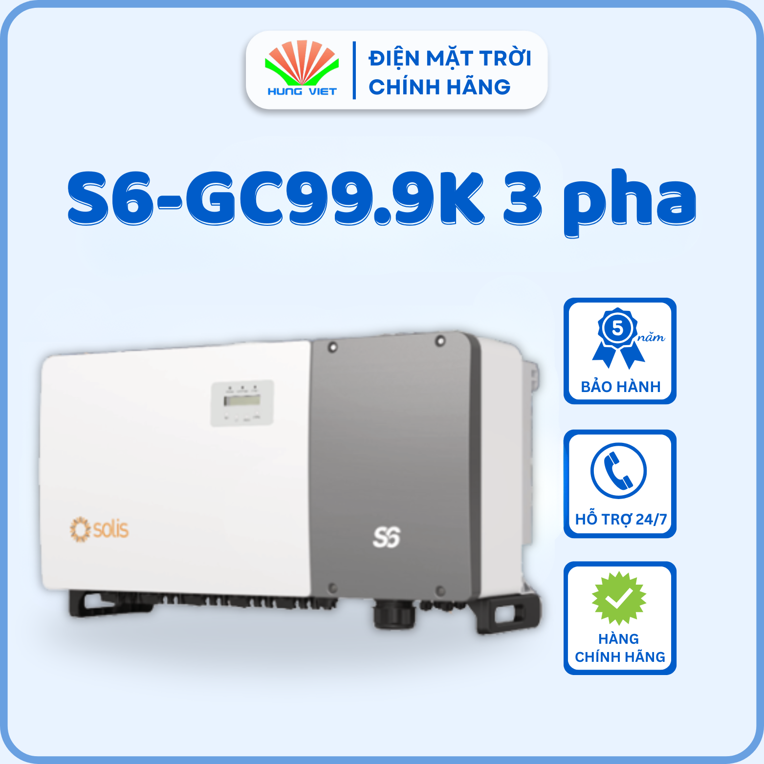 Inverter Solis 3 pha 99.9kW S6-GC99.9K - Inverter 99.9kW