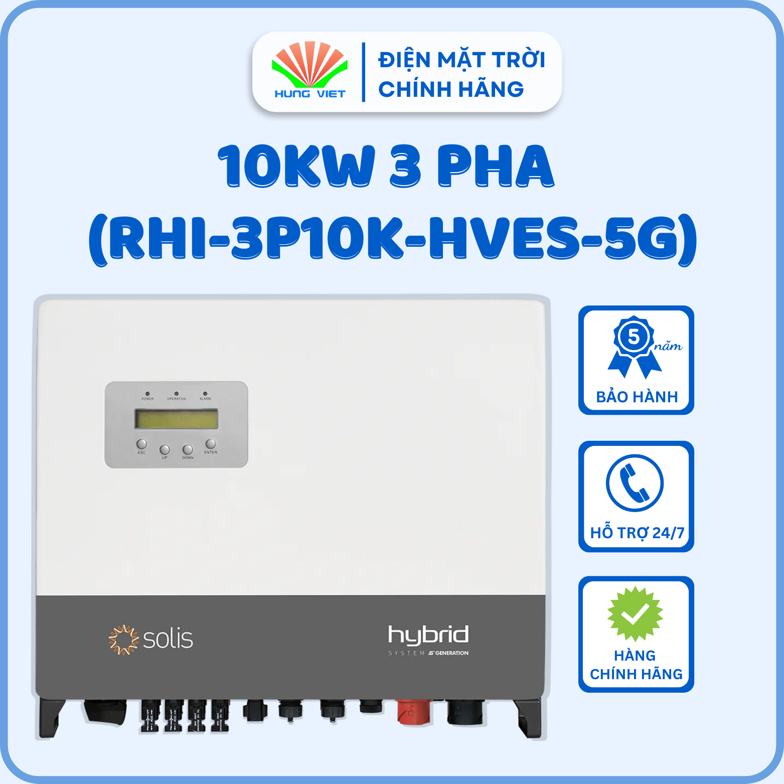 Inverter Solis Hybrid 10KW 3 Pha (RHI-3P10K-HVES-5G)