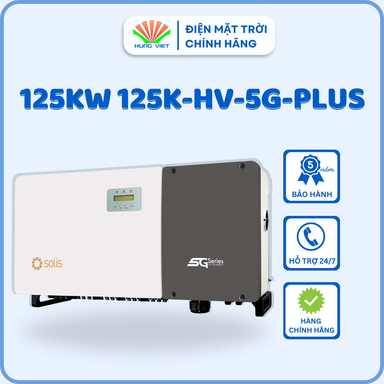 Inverter Solis 125KW 3 pha (125K-HV-5G-PLUS)