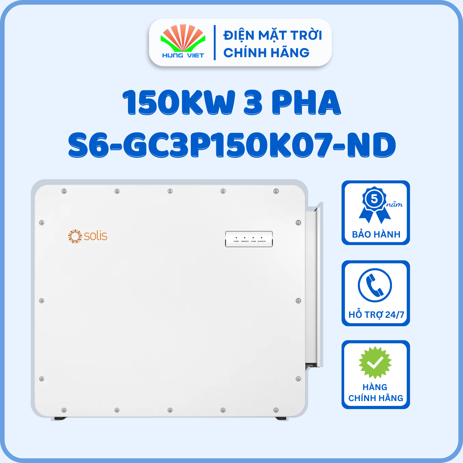 Inverter Solis 150KW 3 pha - S6-GC3P150K07-ND - Hùng Việt