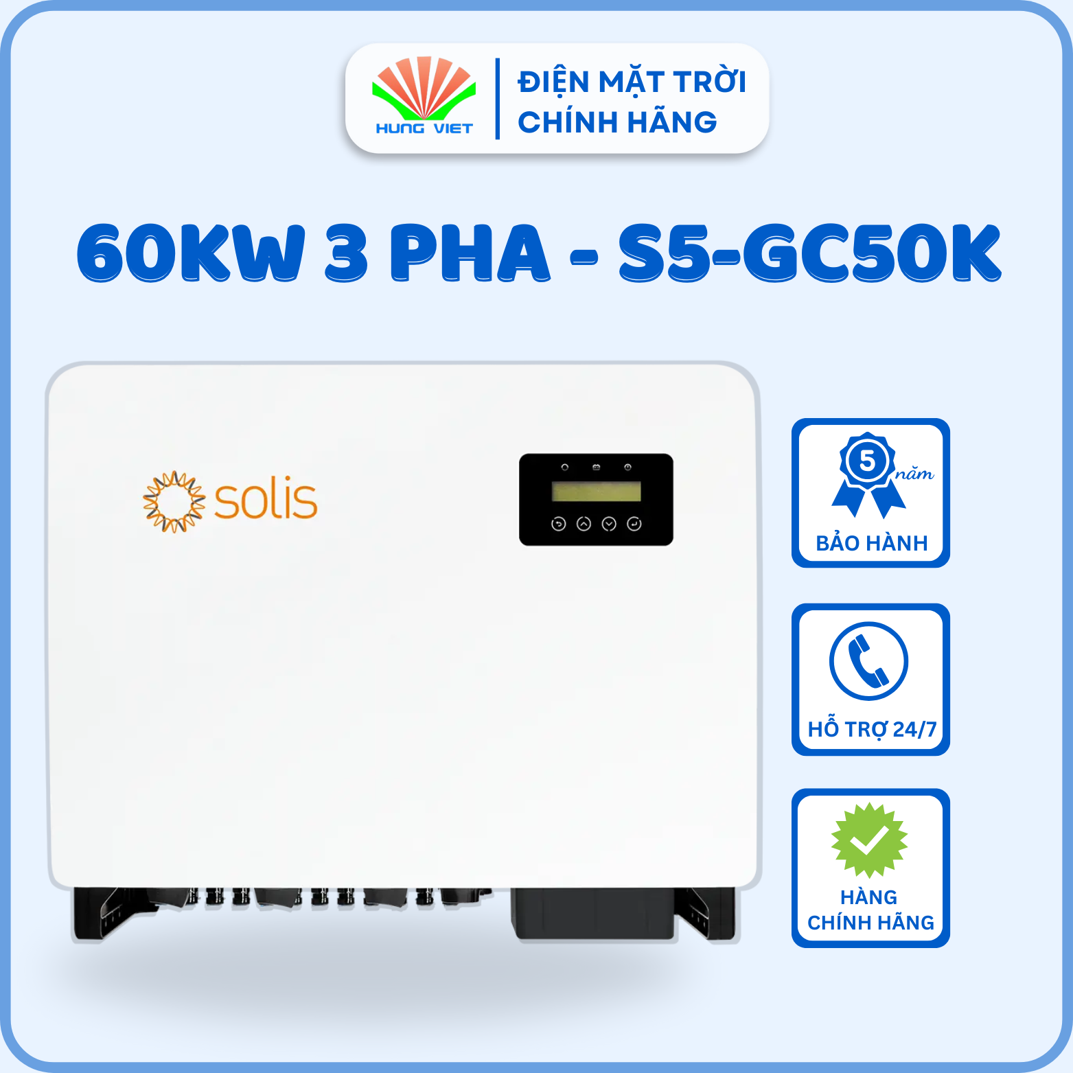 Inverter Solis 3 Pha 60kW S5-GC60K - Inverter 3 Pha