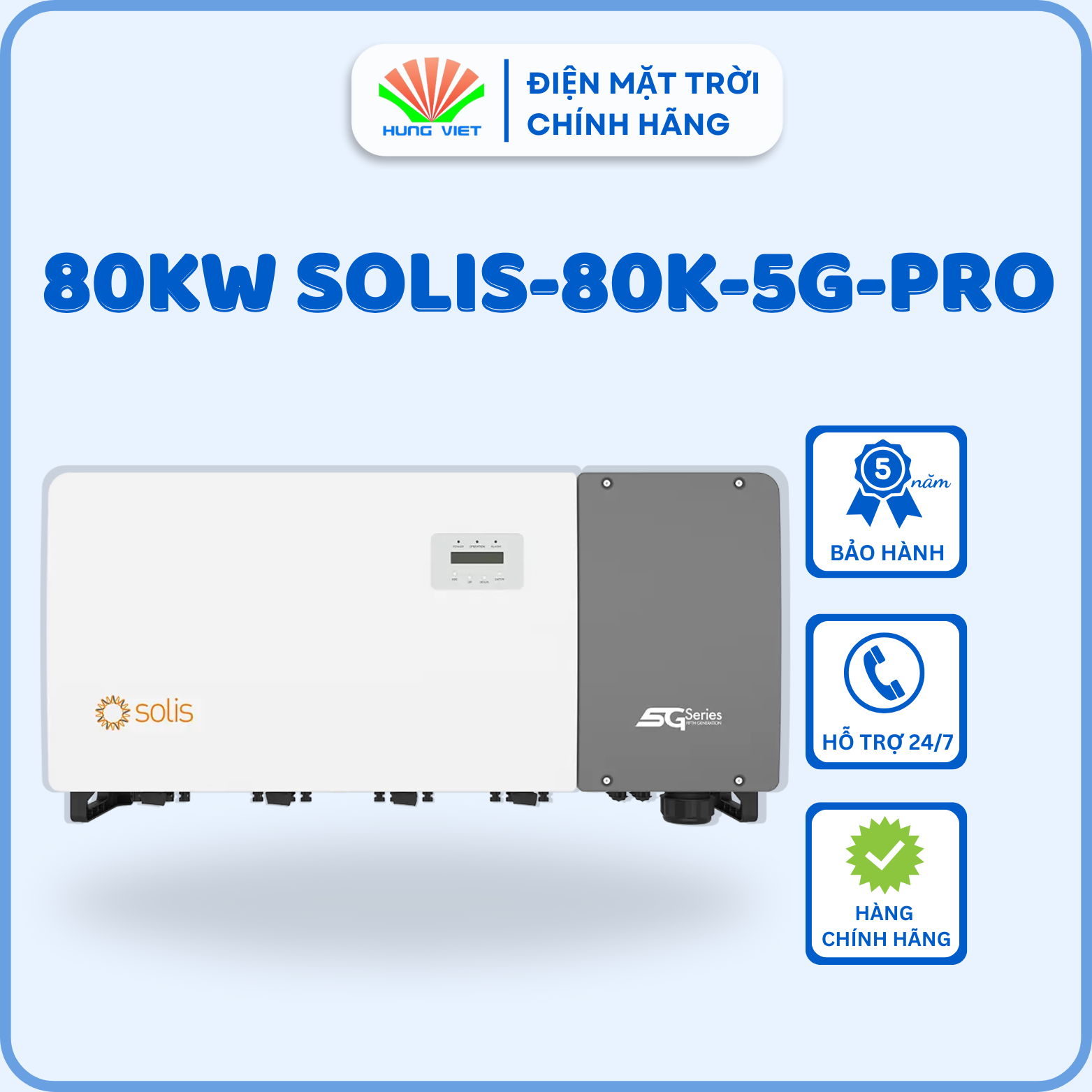 Inverter Solis 3 pha 80kW SOLIS-80K-5G-PRO