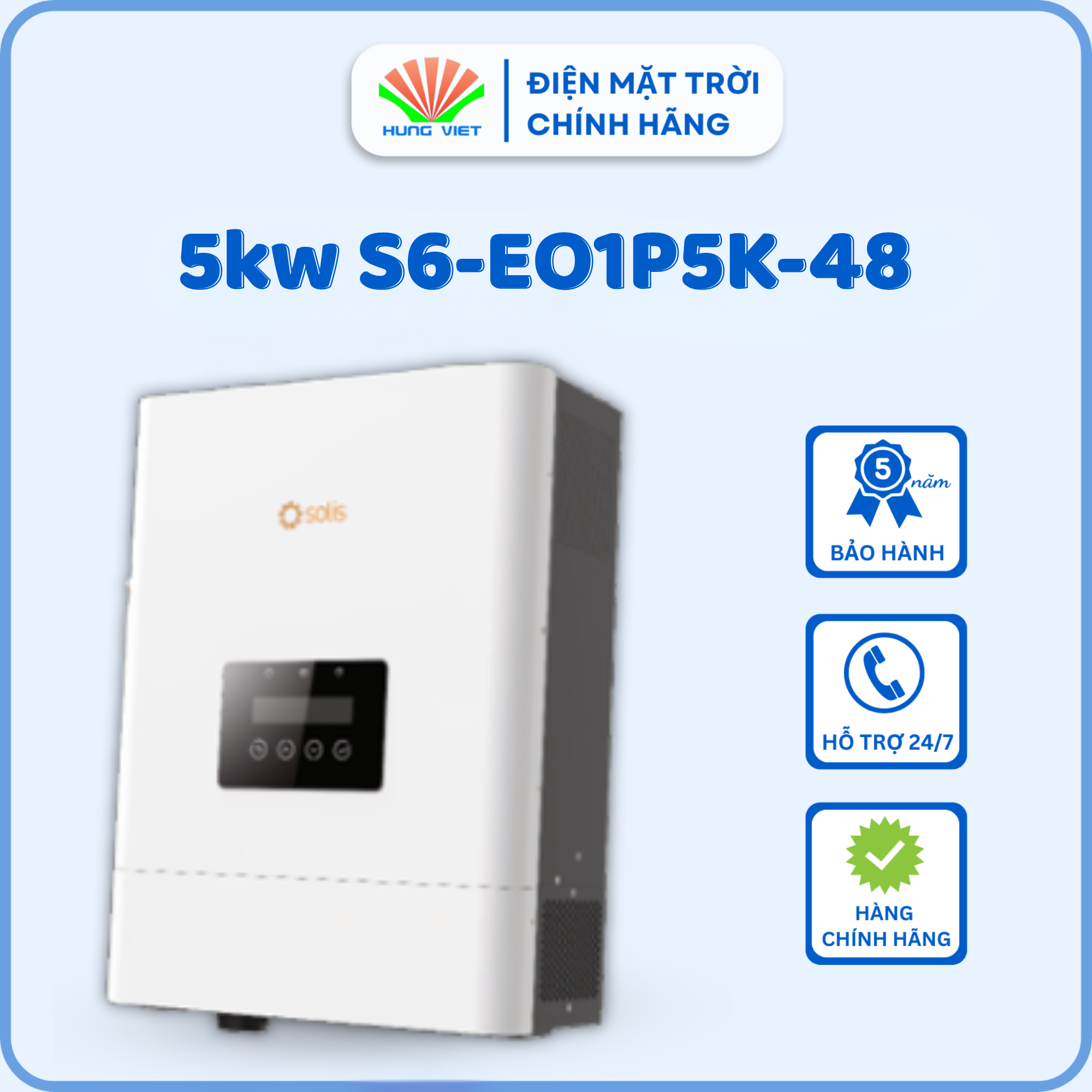 Inverter hybrid Solis S6-EO1P5K-48 - Inverter Hybrid Hùng Việt