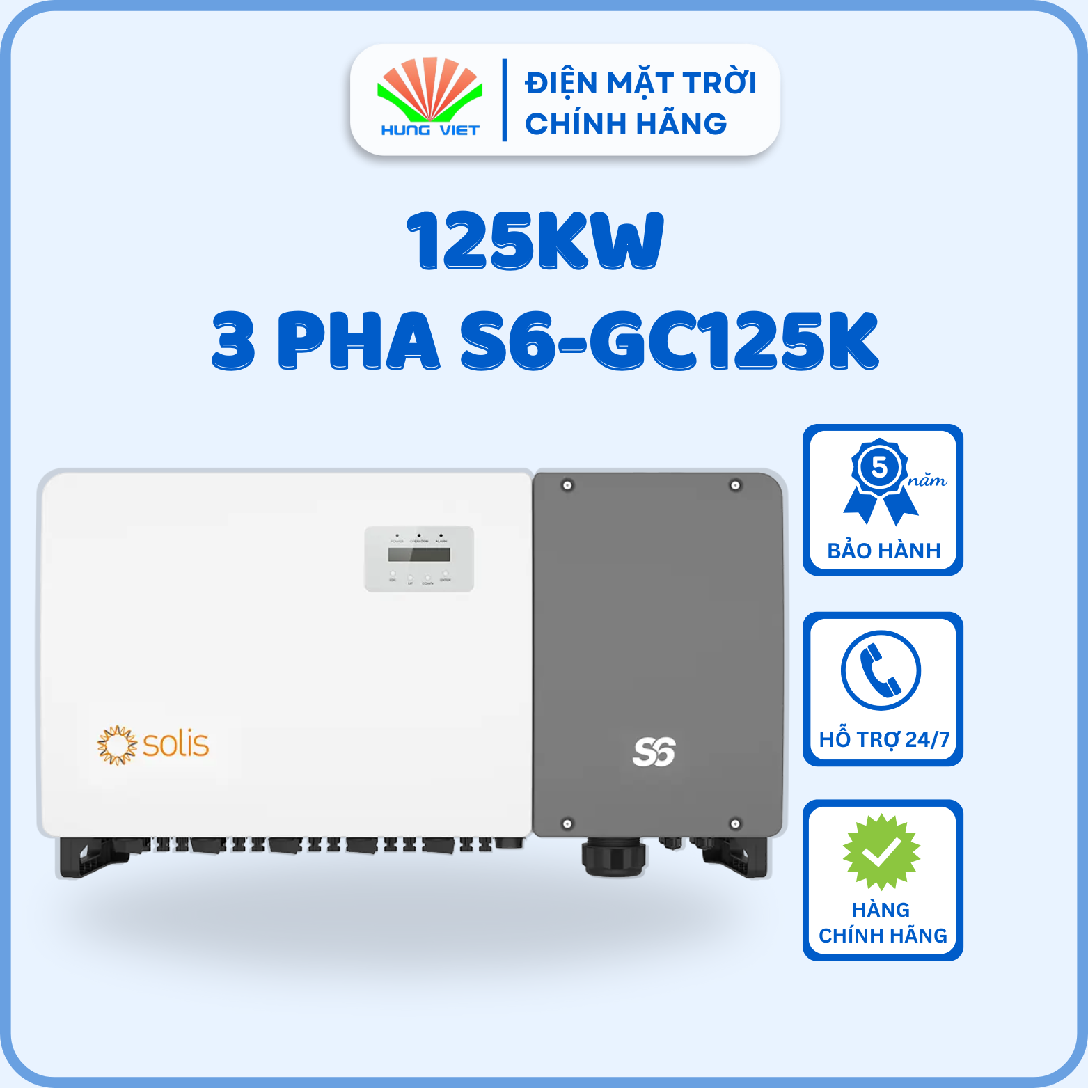 Inverter Solis 125KW 3 pha - S6-GC125K - Hùng Việt 