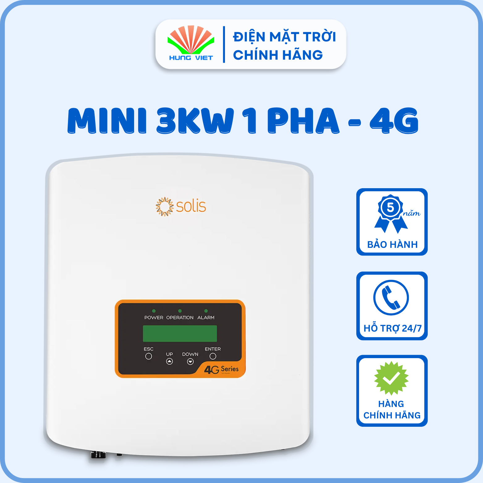 Inverter Solis mini 3KW 1 pha - 4G