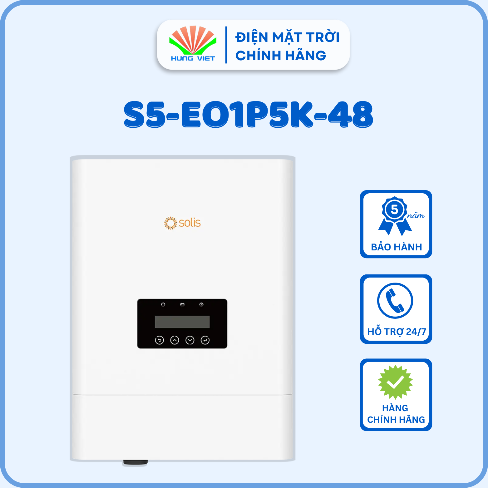 Inverter độc lập Solis S5-EO1P5K-48 - Inverter 1 pha 5KW