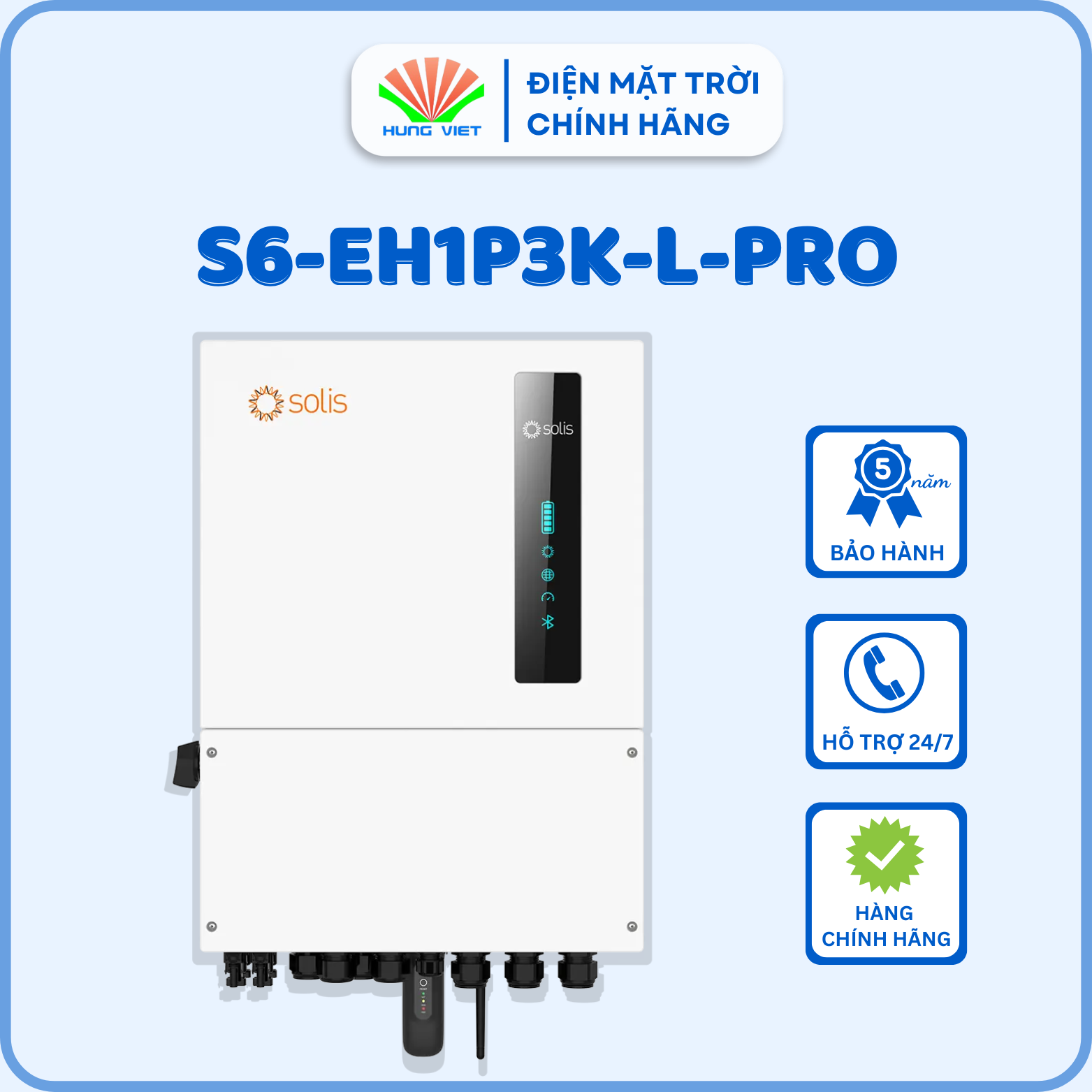 Inverter hybrid Solis S6-EH1P3K-L-Pro- Inverter Hùng Việt