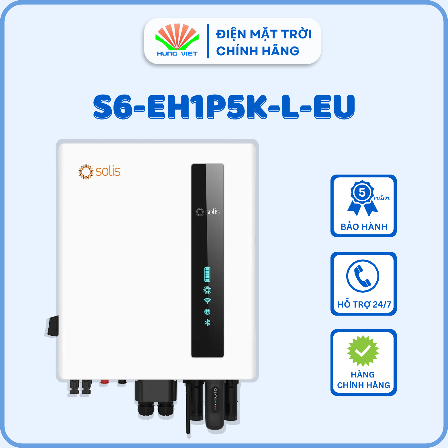 Inverter hybrid Solis S6-EH1P5K-L-EU - Inverter Hybrid Hùng Việt