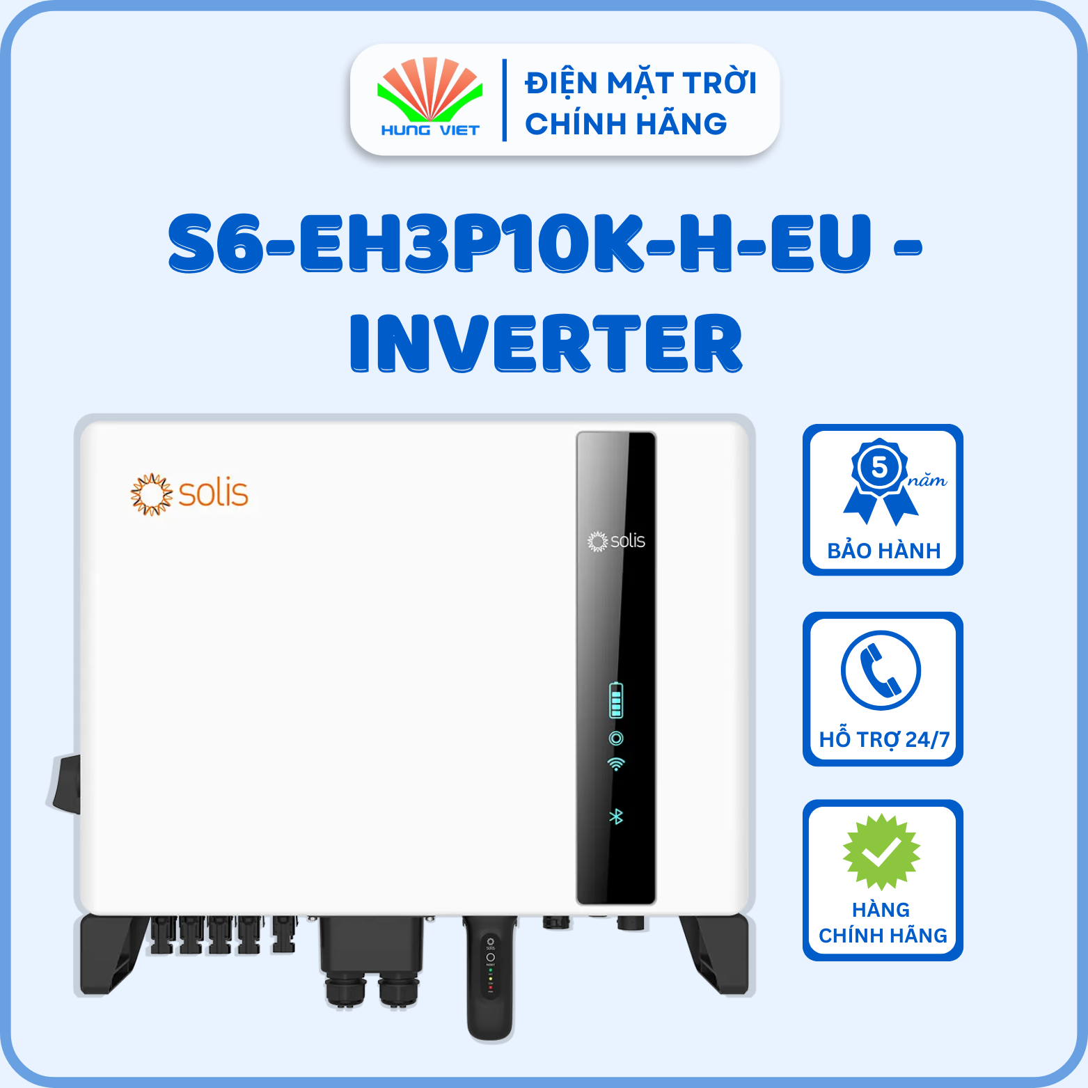 Inverter hybrid Solis S6-EH3P10K-H-EU - Inverter Hybrid Hùng Việt