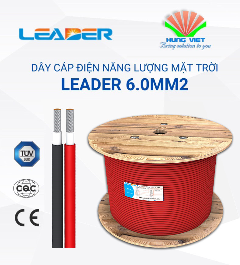 Dây cáp DC Solar Leader 6.0 (6mm2)