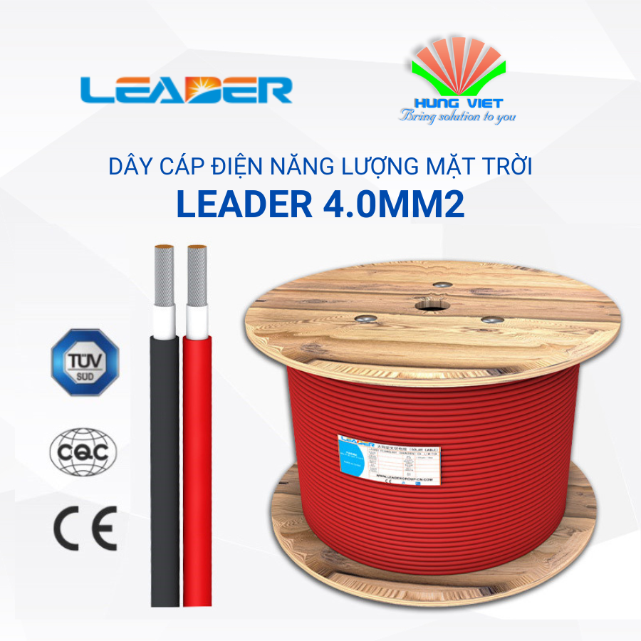 Dây cáp DC Solar Leader 4.0 (4mm2)