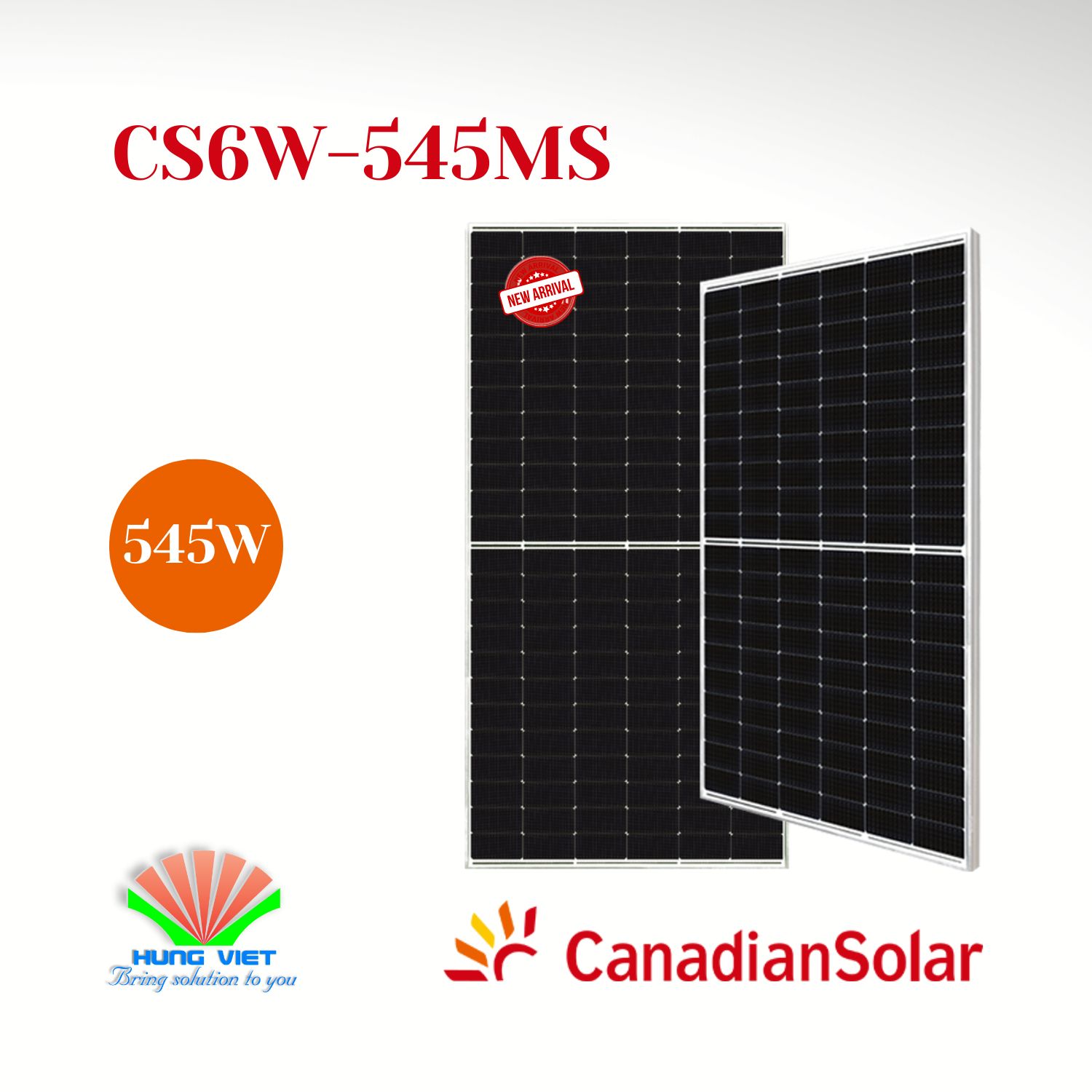 Tấm pin năng lượng mặt trời Canadian Solar 545W -  CS6W-545MS