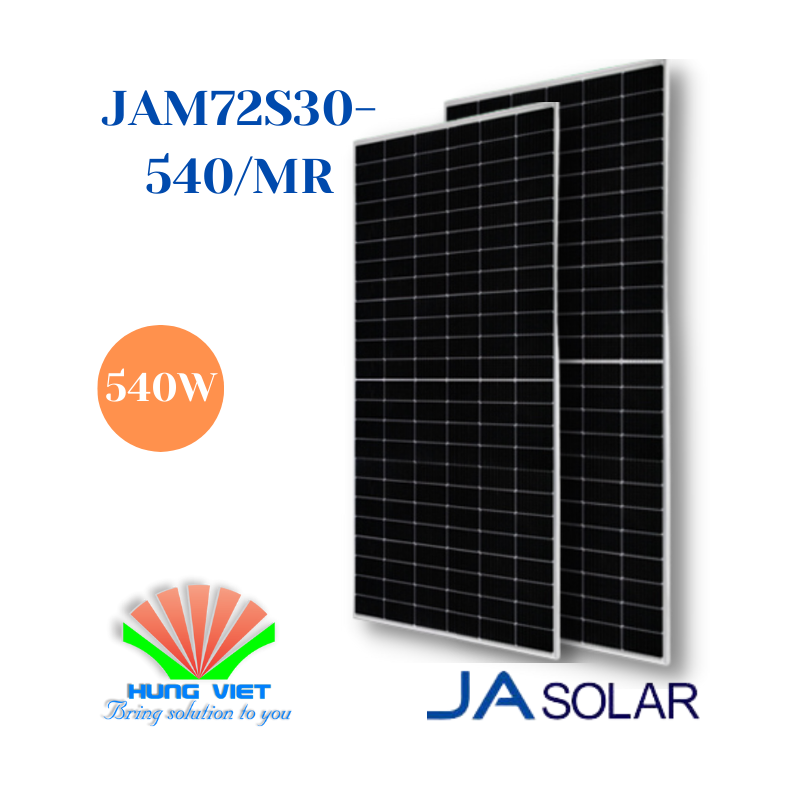 Tấm pin năng lượng mặt trời JA Solar 540Wp -  JAM72S30 540/MR