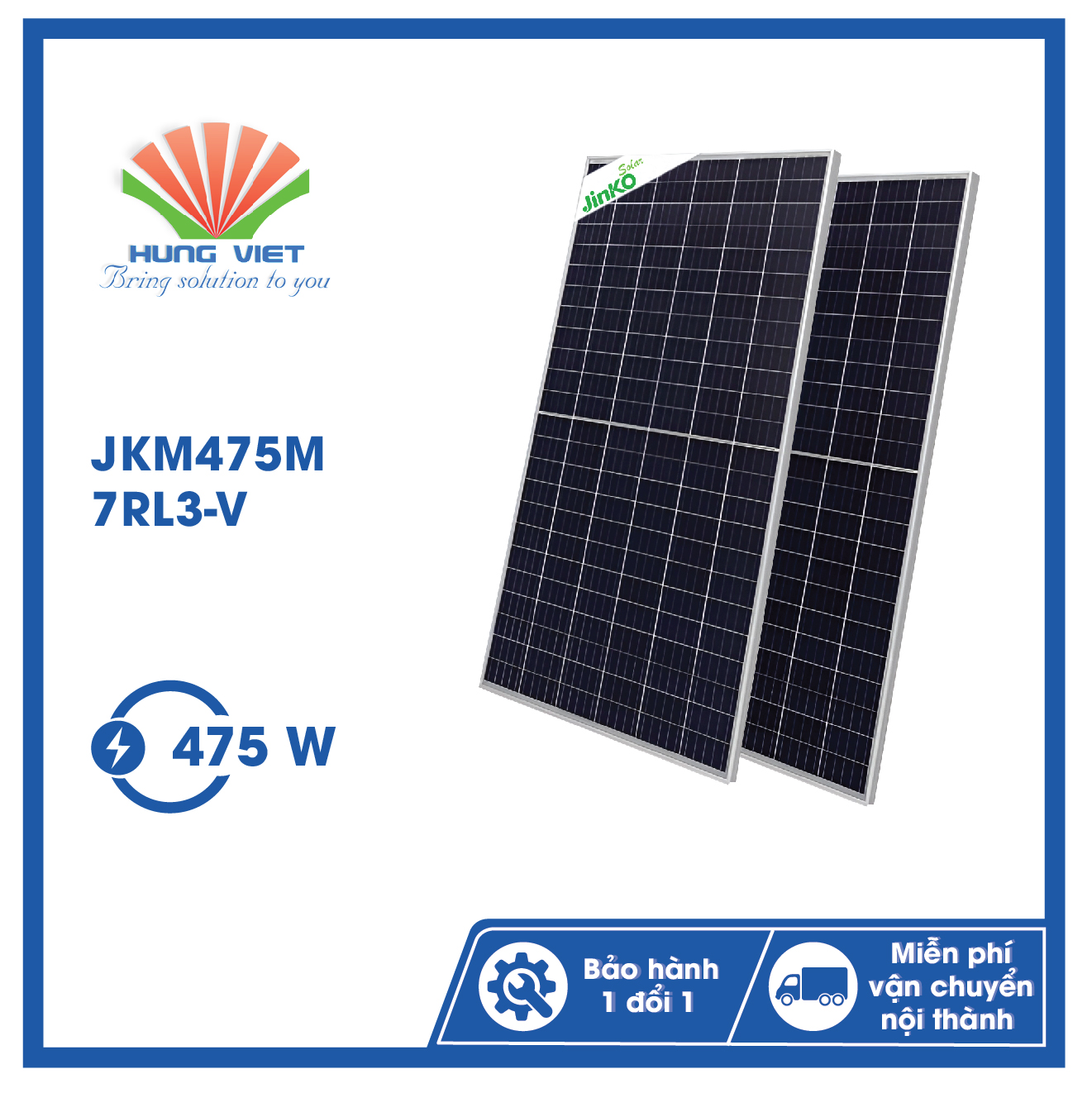 Tấm pin năng lượng mặt trời Jinko 475W JKM475M-7RL3-V