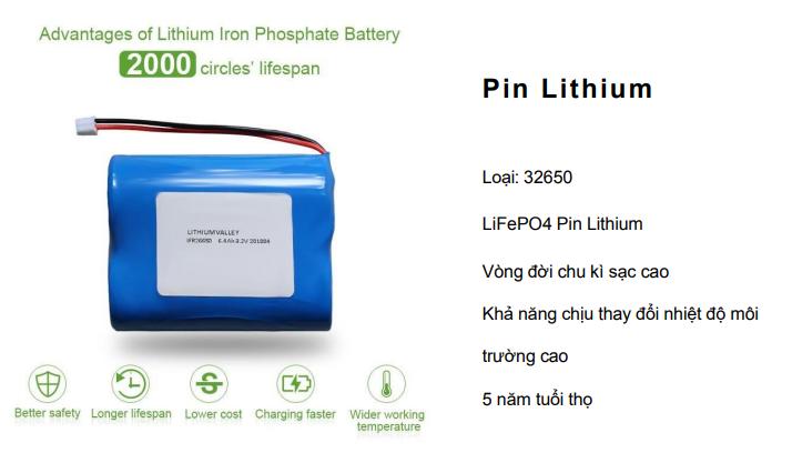 Pin Lithium cho đèn năng lượng mặt trời