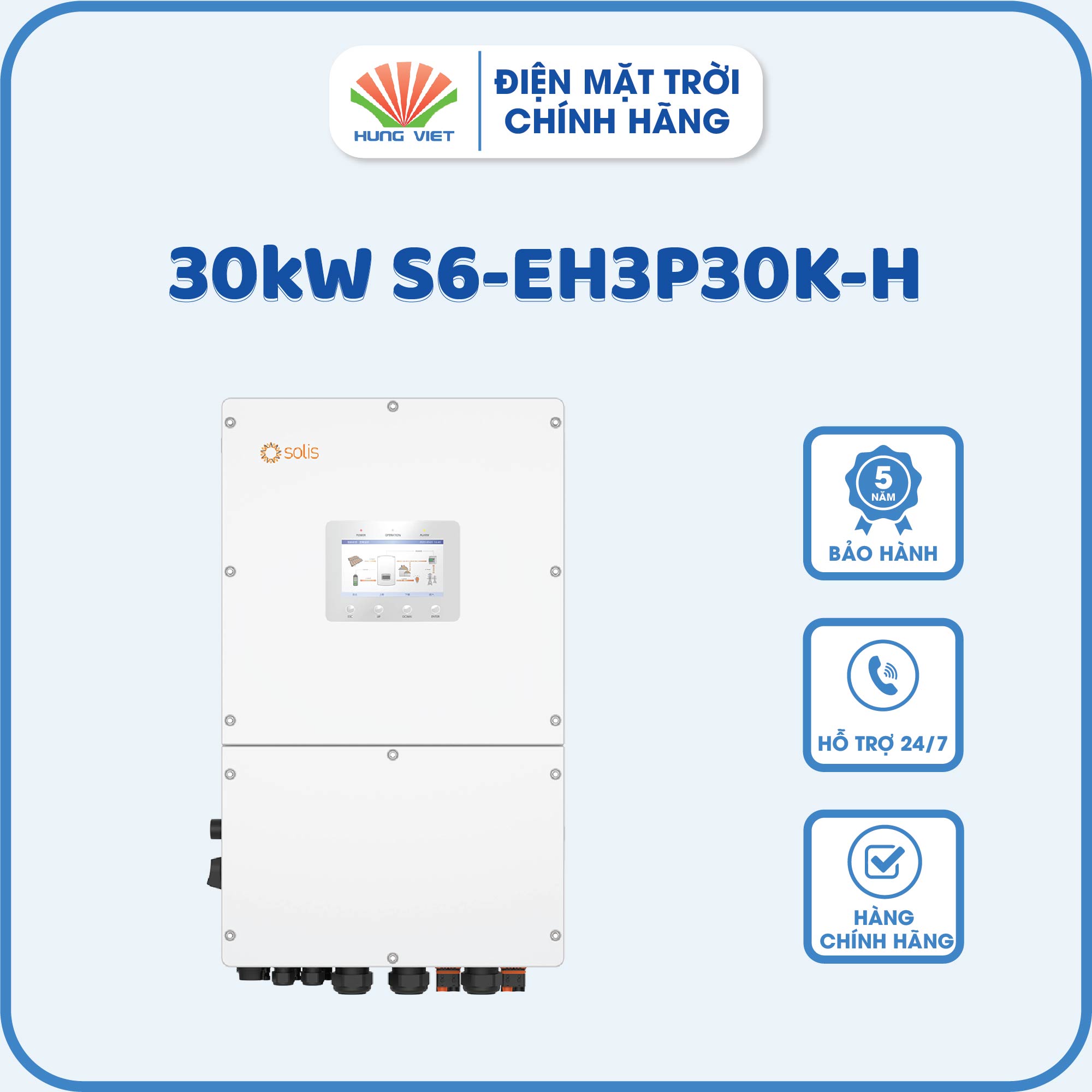 Inverter Hybrid Solis S6-EH3P30K-H - Inverter Hybrid 30kW 
