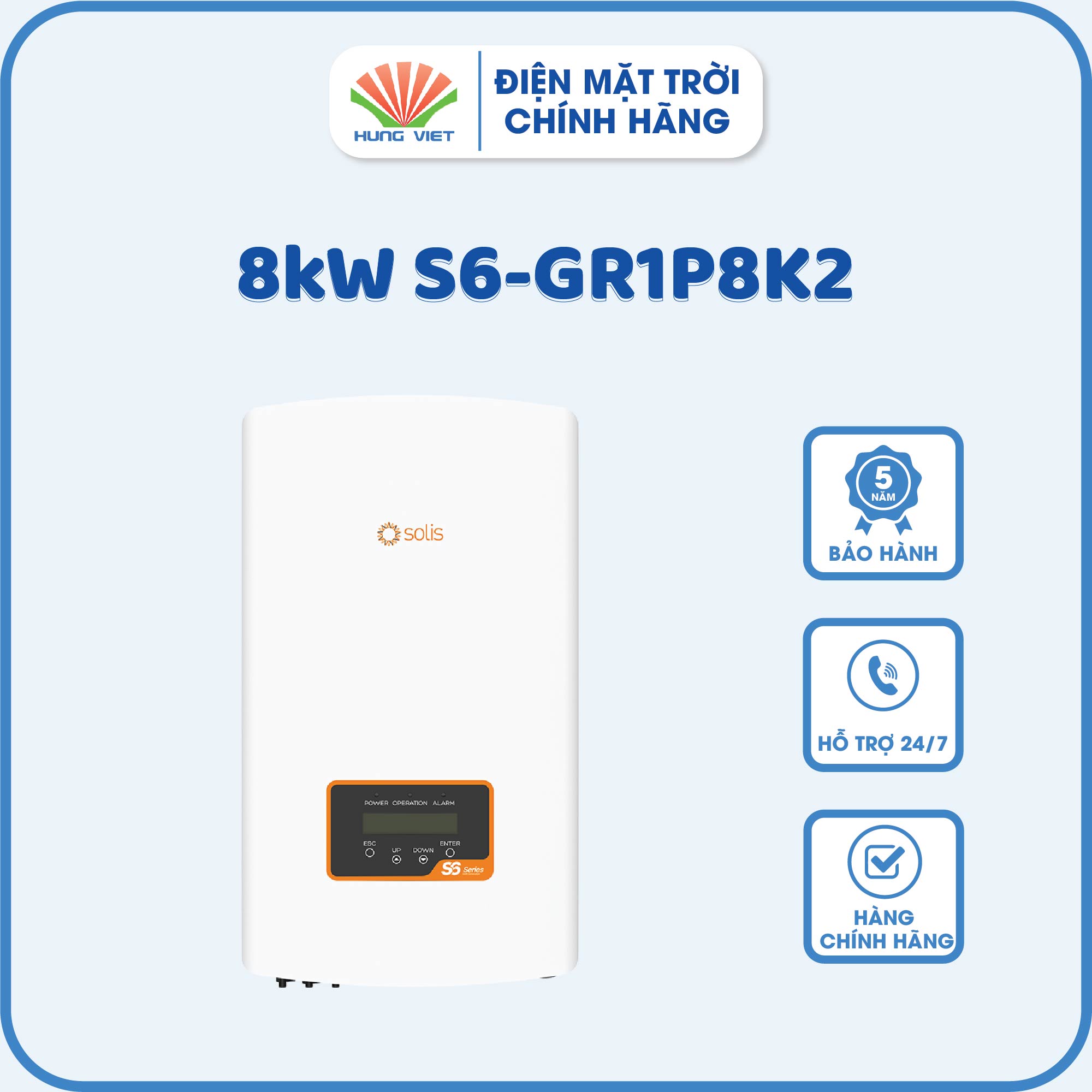 Inverter Solis 1 Pha 8KW S6-GR1P8K2 - Inverter 8KW